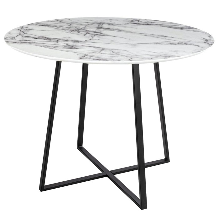Stół okrągły CARAT 100 mamur - MDF, czarna podstawa