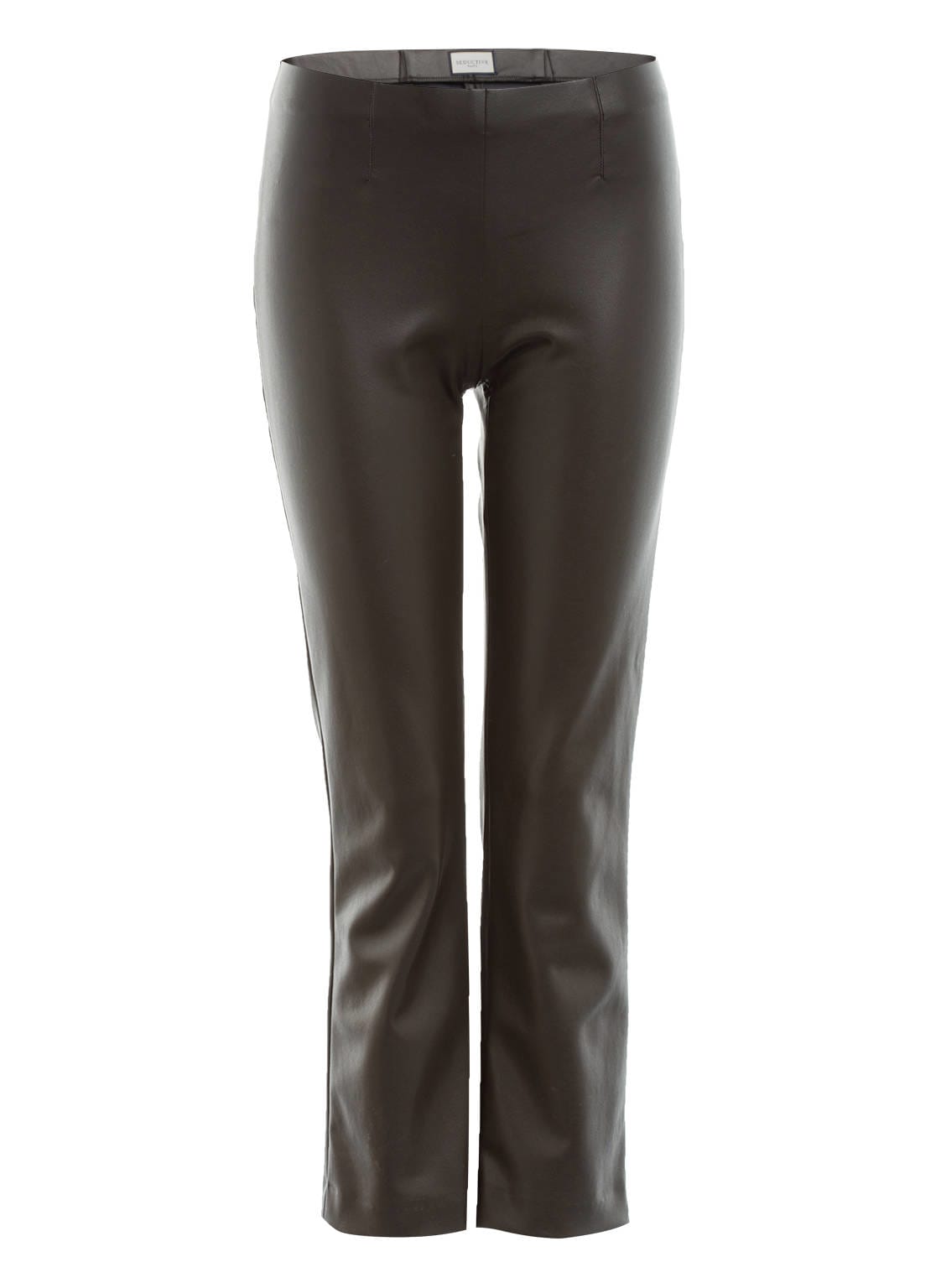 Seductive Legginsy 7/8 Cindy Z Imitacji Skóry braun