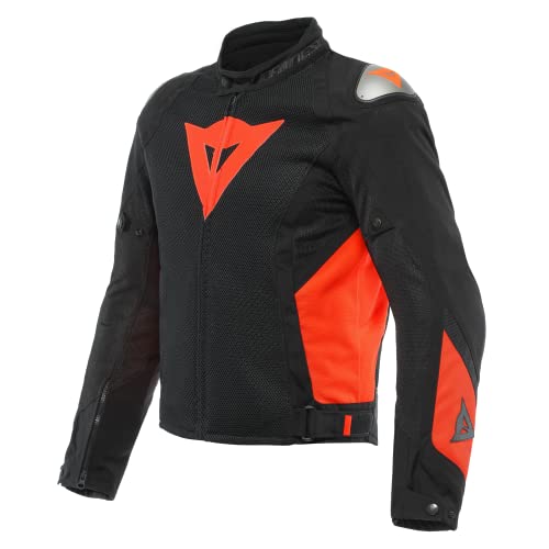 Dainese Energyca Air Tex, kurtka motocyklowa Cordura, męska, czarna/fluo-czerwona, 46