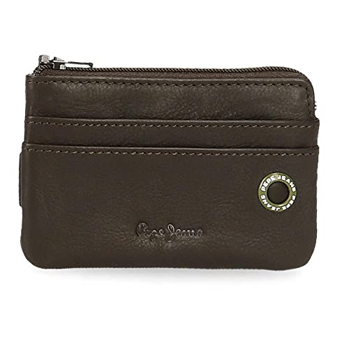 Pepe Jeans Badge Portfel z Kartką, Jedyny w swoim rodzaju, Brązowy, única, Portfel badge