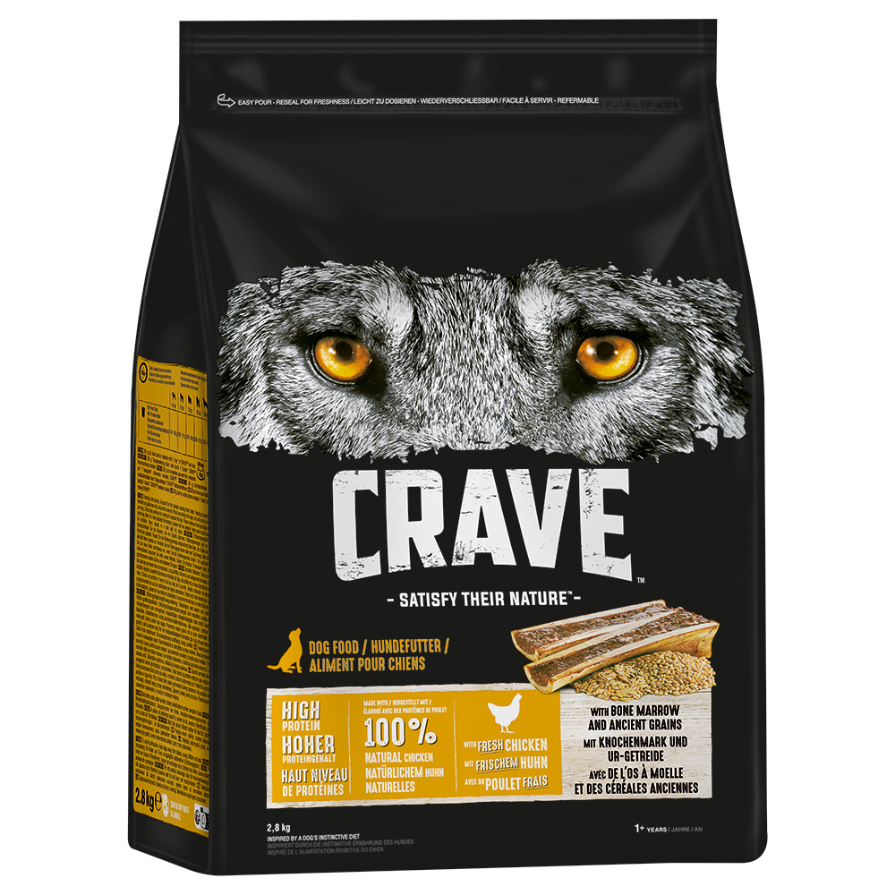 Crave karma sucha dla psa, kurczak ze szpikiem kostnym i prazbożem - 7 kg