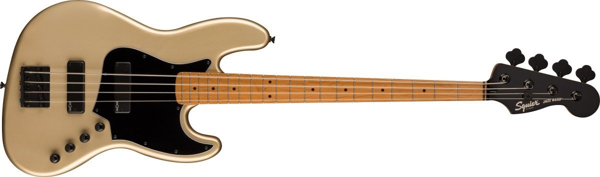 Squier Contemporary Active Jazz Bass HH RMN BPG SHG Roasted Maple Fingerboard Black Pickguard Shoreline Gold