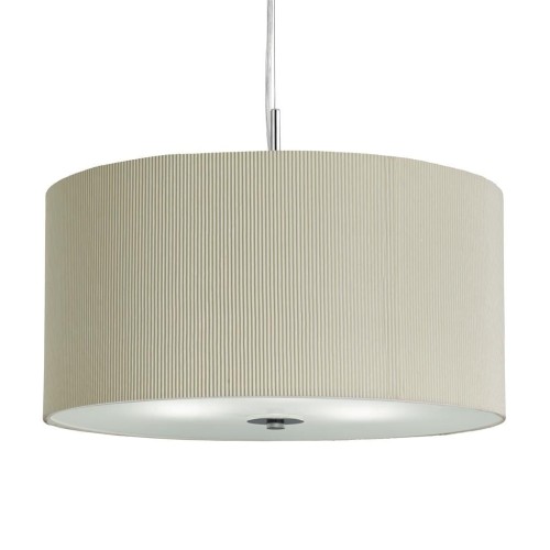 Drum Pleat D60 lampa wisząca 3-punktowa chrom/kremowy 2356-60CR