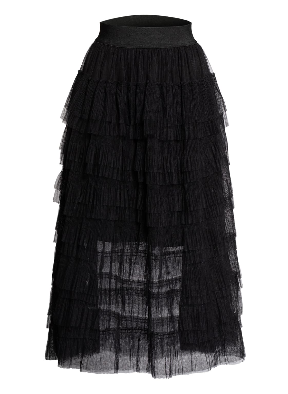 Maje Spódnica Tiulowa Z Wolantami schwarz