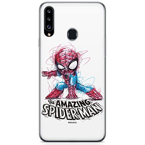 ERT GROUP etui na telefon Samsung A20S, case oryginalny i oficjalnie licencjonowany przez Marvel, wzór Spider Man 021, optymalnie dopasowane, plecki z TPU