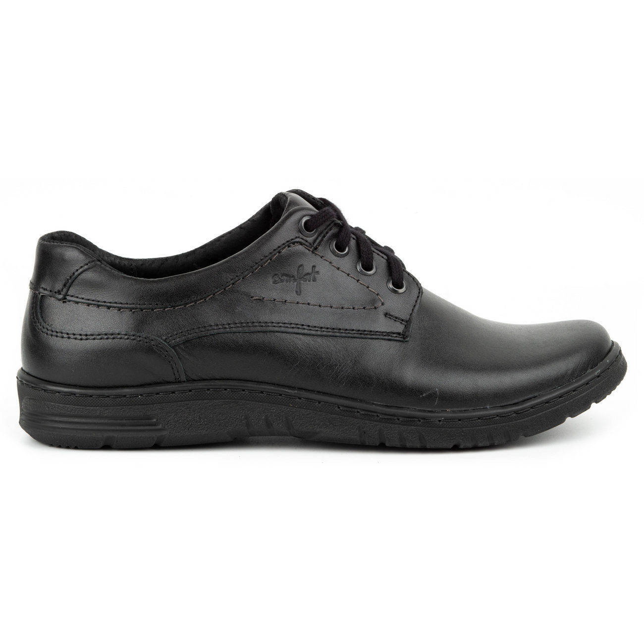Buty męskie skórzane Casual 921K czarne - Komodo