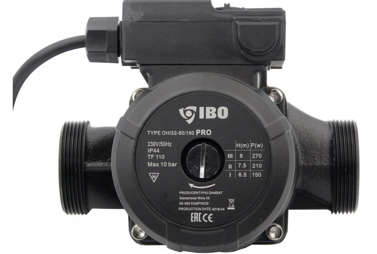 Pompa obiegowa / cyrkulacyjna IBO OHI PRO 32-80/180 180 mm + śrubunki