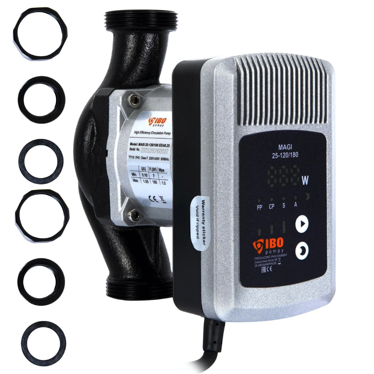 Pompa obiegowa elektroniczna Ibo Magi-H 32-120/180