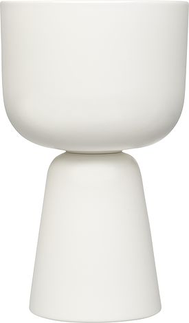 Osłonka na doniczkę Nappula wysoka 19 cm biała