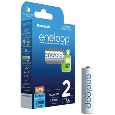 Panasonic 2 x akumulatorki Eneloop R6 AA 2000mAh BK-3MCDE/2BE blister BK-3MCDE/2BE