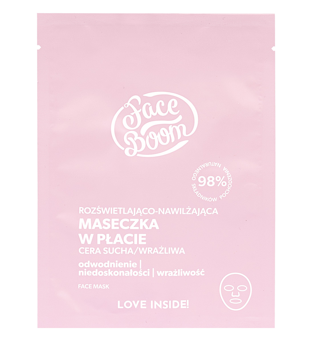 Body Boom FaceBoom Rozświetlająco-nawilżająca maseczka w płacie 15 g