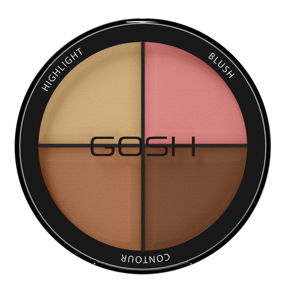 GOSH GOSH CONTOUR'N STROBE KIT PALETA DO KONTUROWANIA 4 W 1  002 Medium