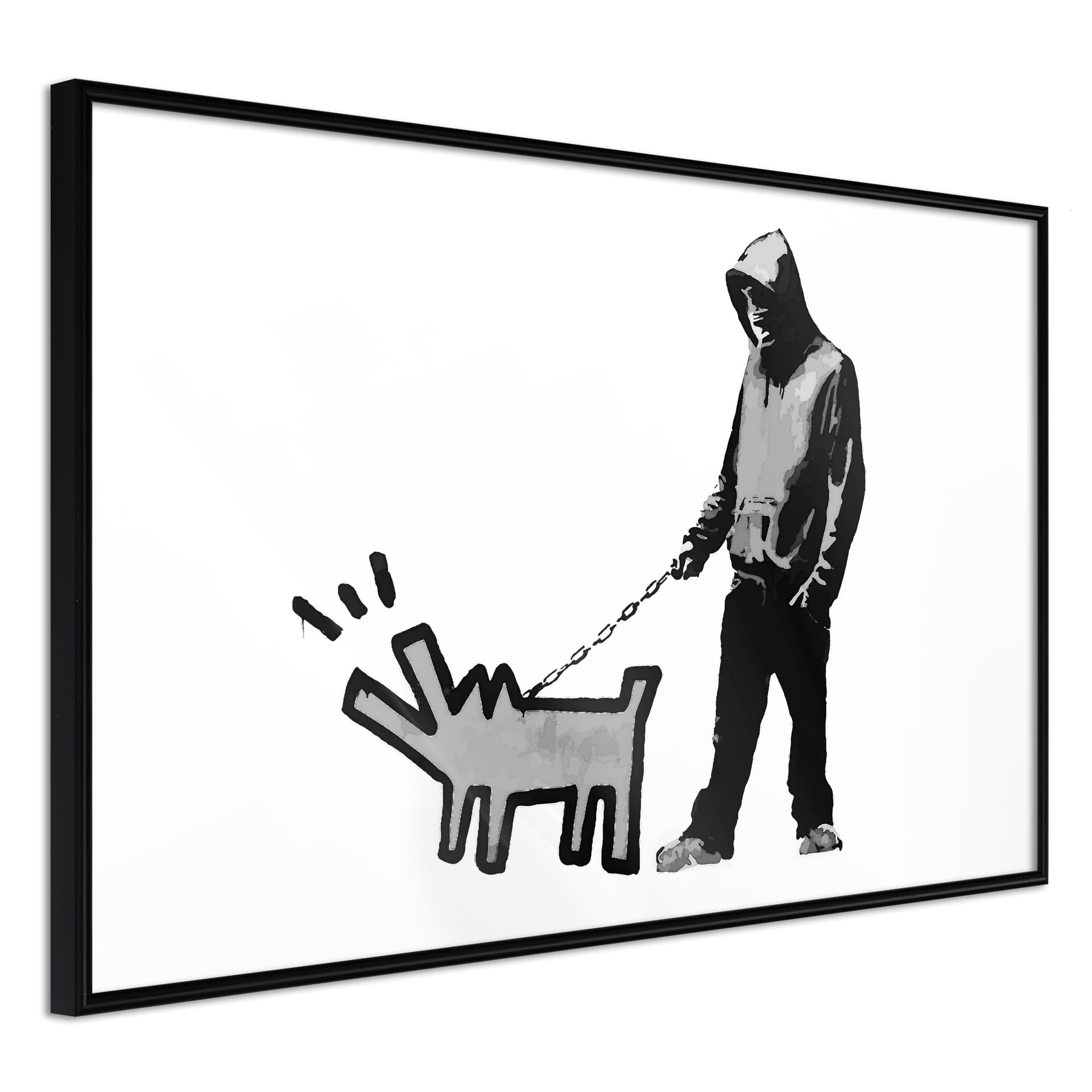 Plakat - Banksy: Choose Your Weapon (rozmiar 90x60, wykończenie Rama złota z passe-partout)