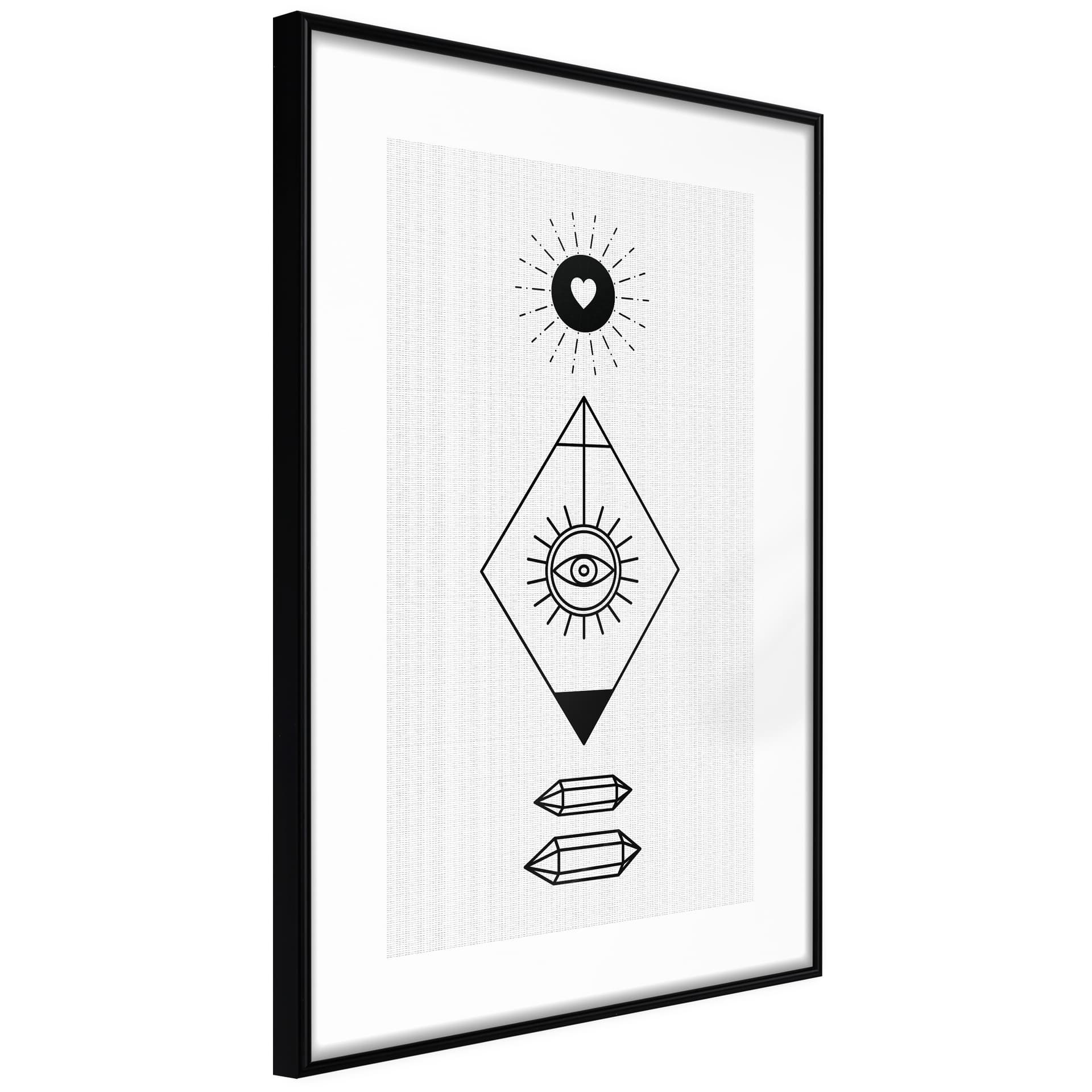Plakat - Intuicja (rozmiar 40x60, wykończenie Rama złota z passe-partout)