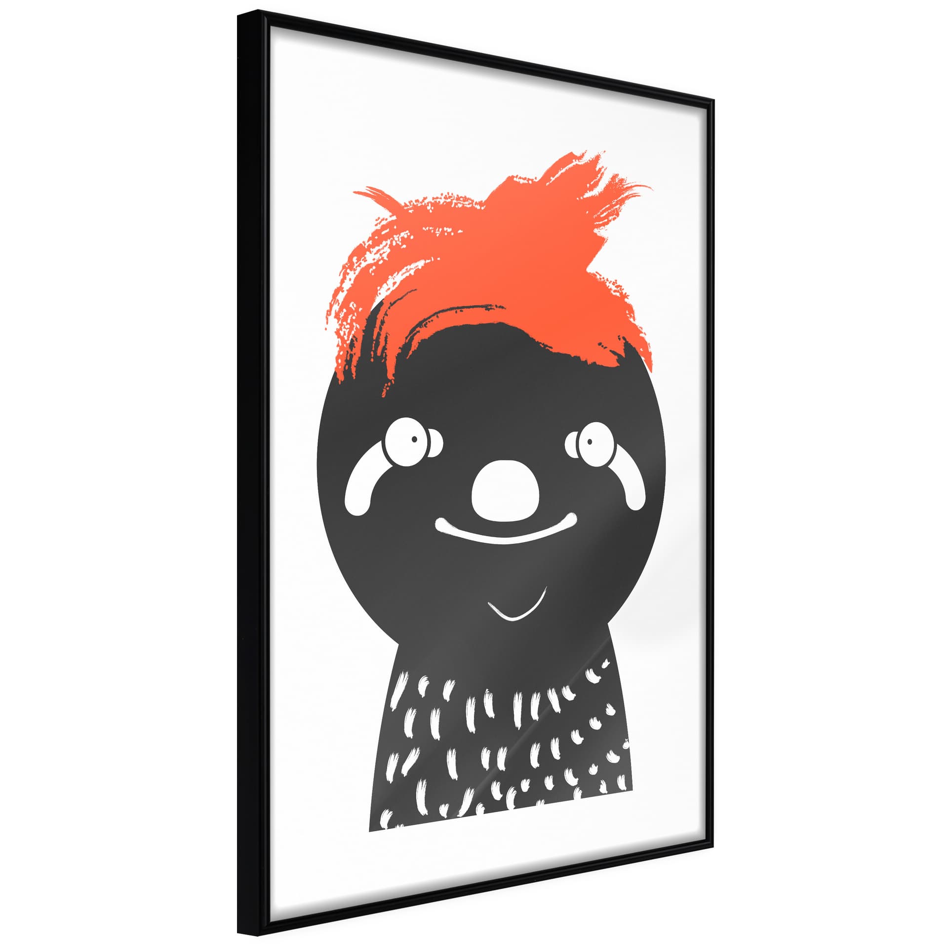 Plakat - Z uśmiechem przez życie (rozmiar 40x60, wykończenie Rama złota z passe-partout)