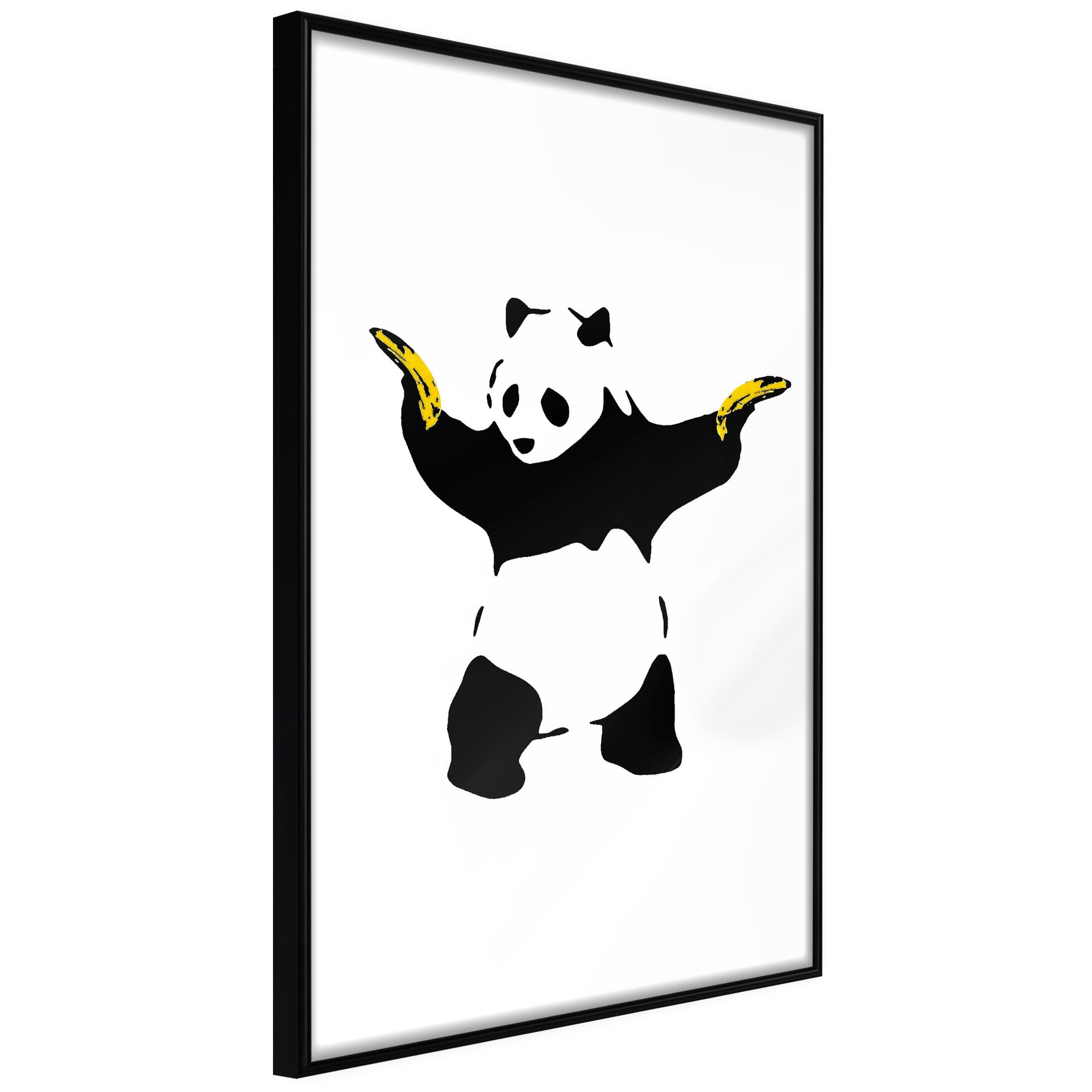 Plakat - Banksy: Panda With Guns (rozmiar 40x60, wykończenie Rama złota z passe-partout)