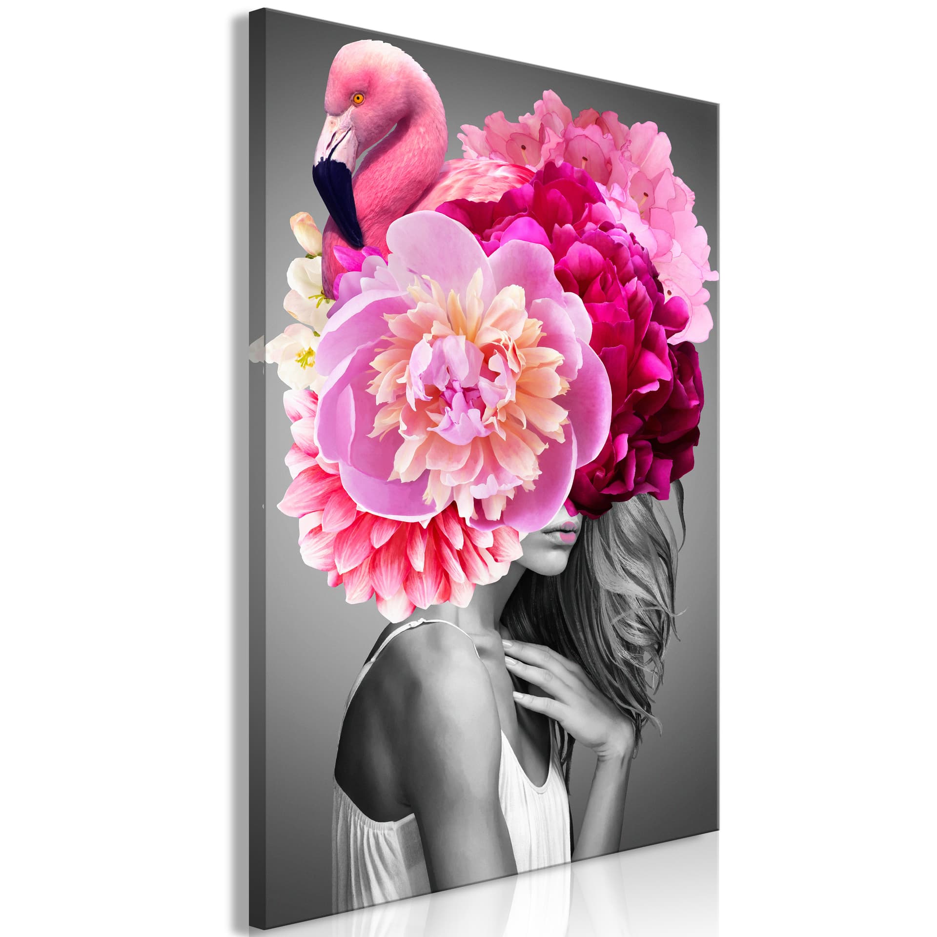 Obraz - Flamingo Girl (1-częściowy) pionowy (rozmiar 40x60)