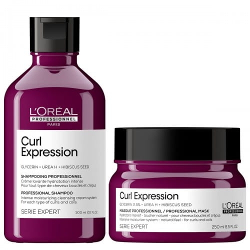 Zestaw intensywnie nawilżający do włosów kręconych i suchych | kremowy szampon, maska L'Oréal Serie Expert Curl Expression