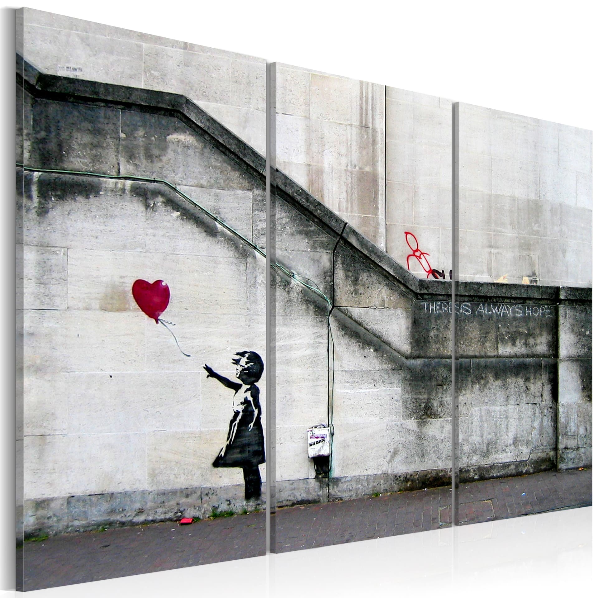 Obraz - Girl With a Balloon by Banksy (rozmiar 120x80)