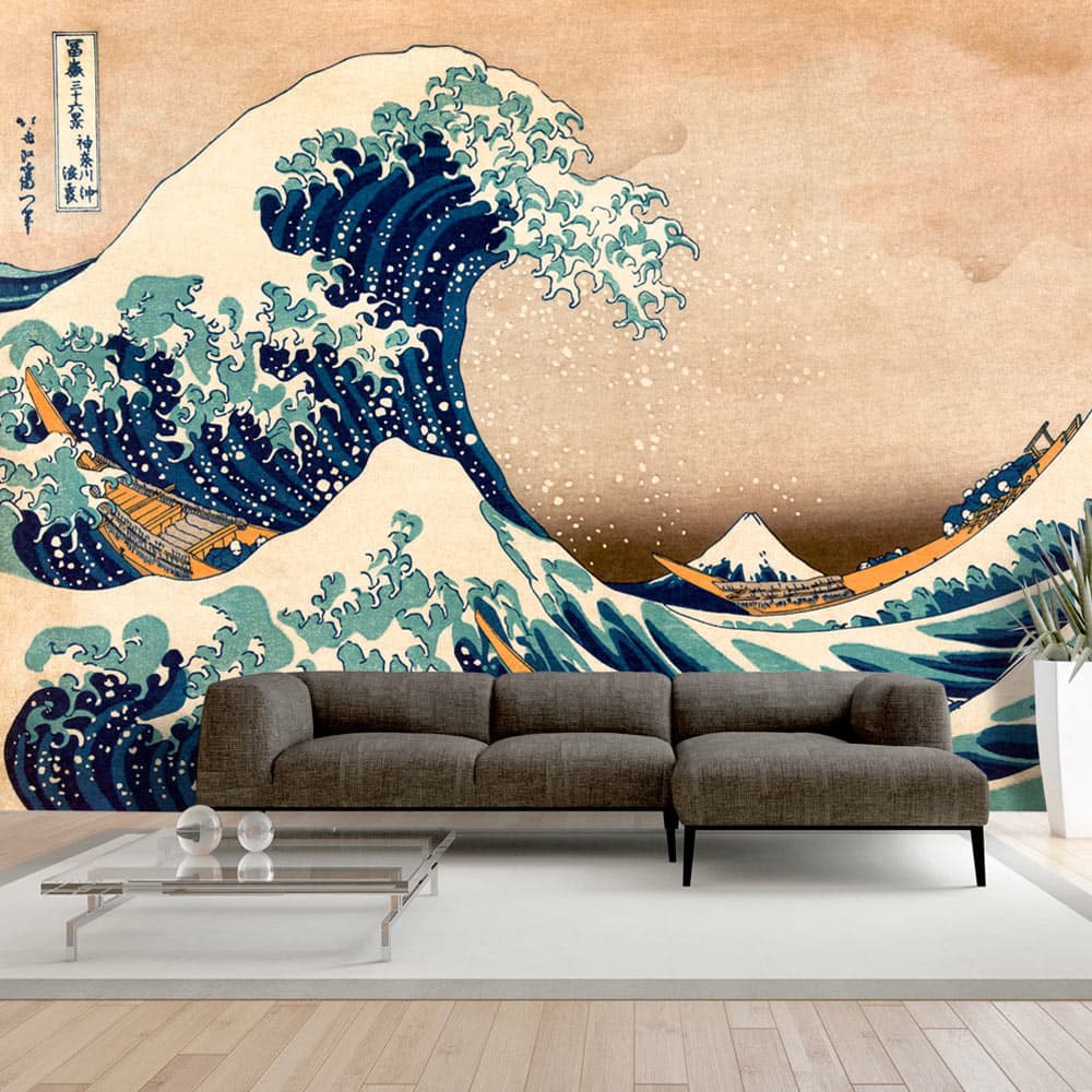 Fototapeta - Hokusai: Wielka fala w Kanagawie (Reprodukcja) (rozmiar 100x70)