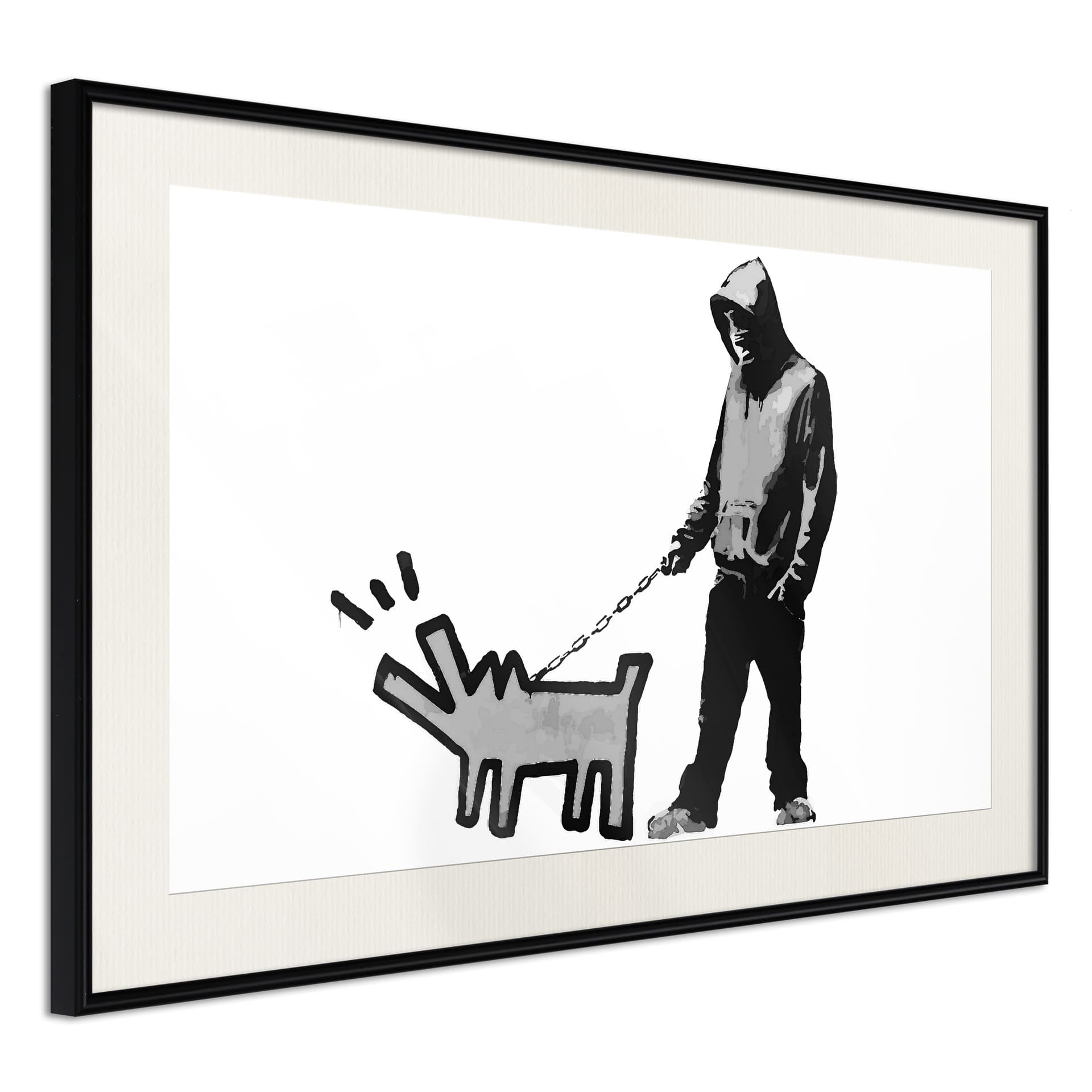 Plakat - Banksy: Choose Your Weapon (rozmiar 90x60, wykończenie Rama złota z passe-partout)