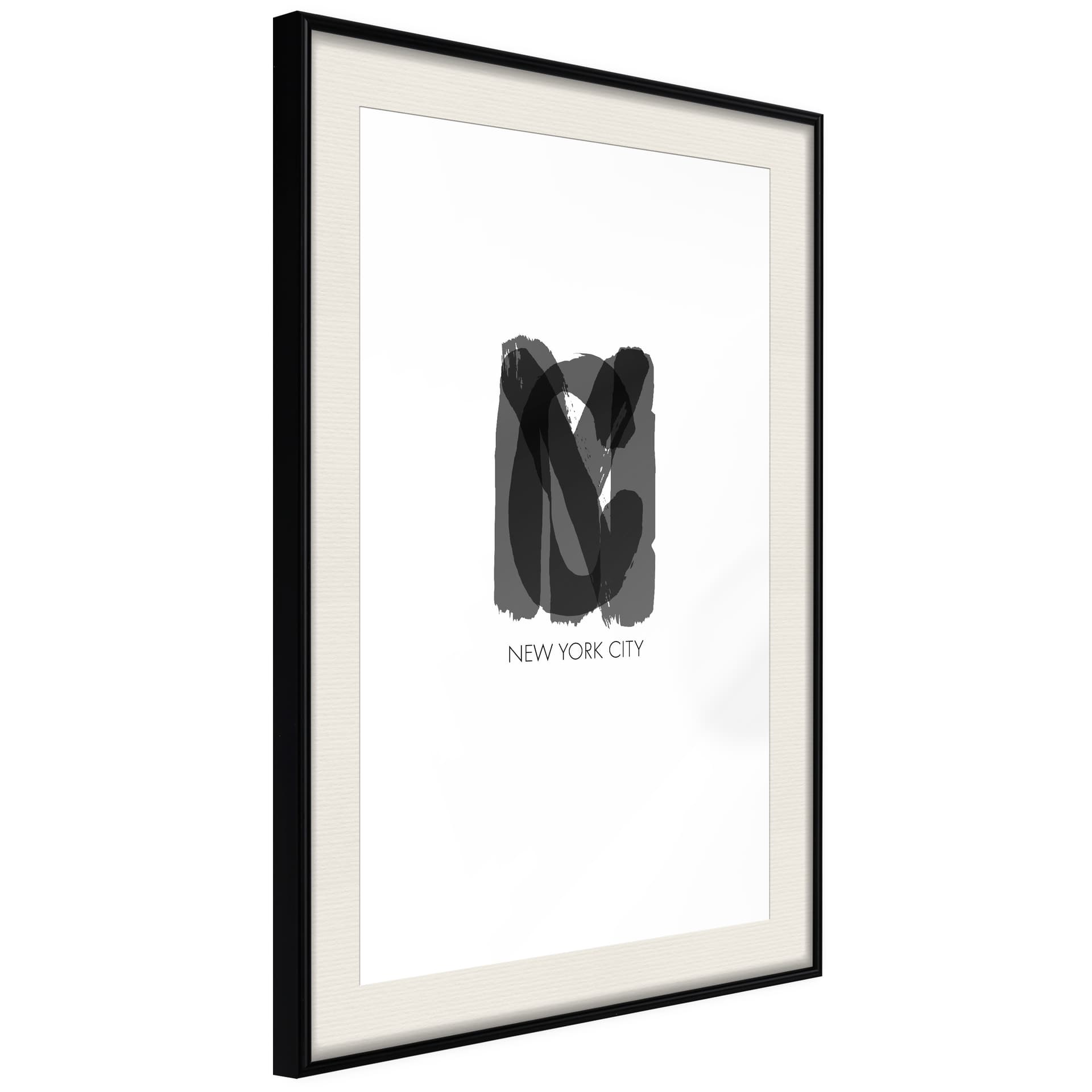 Plakat - NYC (rozmiar 40x60, wykończenie Rama złota z passe-partout)