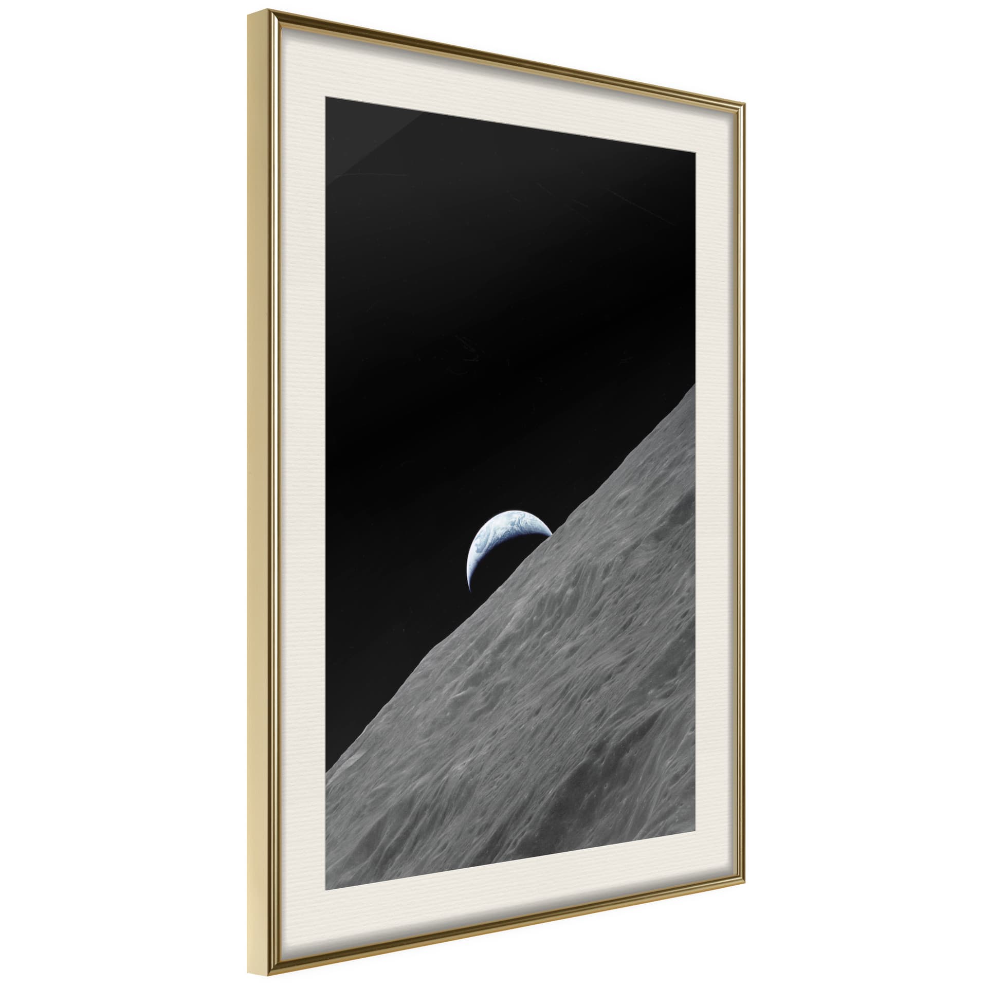 Plakat - Planeta w cieniu (rozmiar 40x60, wykończenie Rama złota z passe-partout)