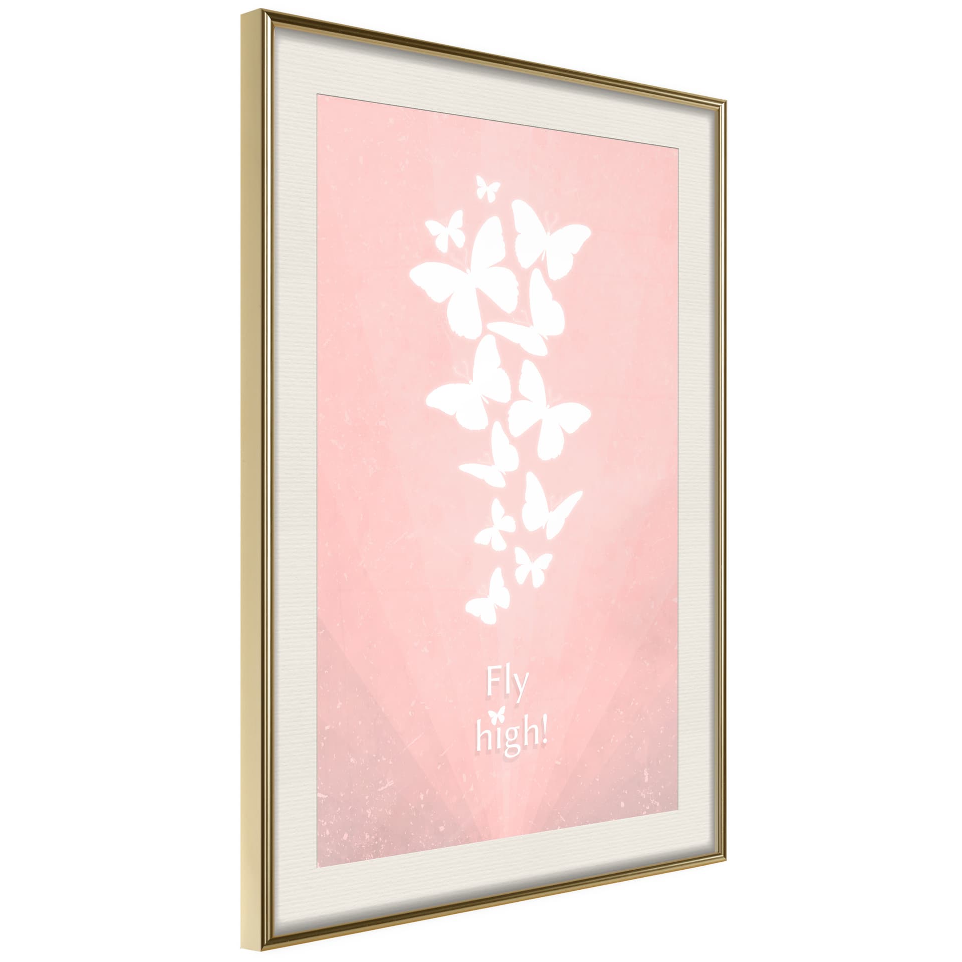Plakat - Motyli Sen (rozmiar 40x60, wykończenie Rama złota z passe-partout)