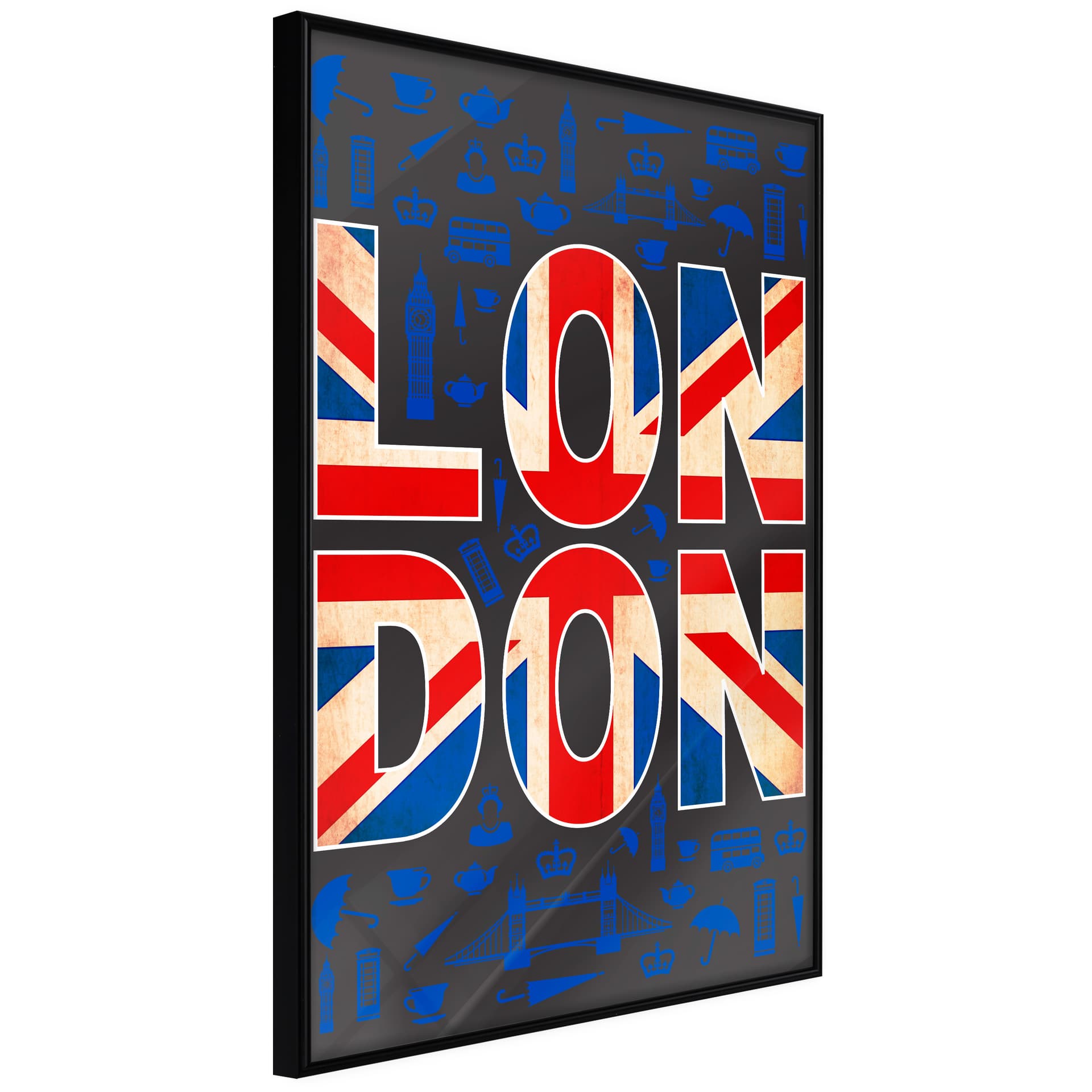 Plakat - Londyn (rozmiar 40x60, wykończenie Rama złota z passe-partout)