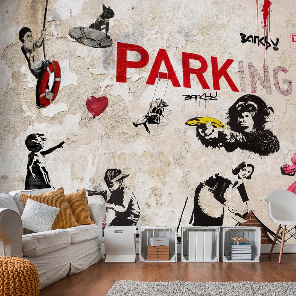 Fototapeta - Kolaż graffiti (Banksy) (rozmiar 100x70)