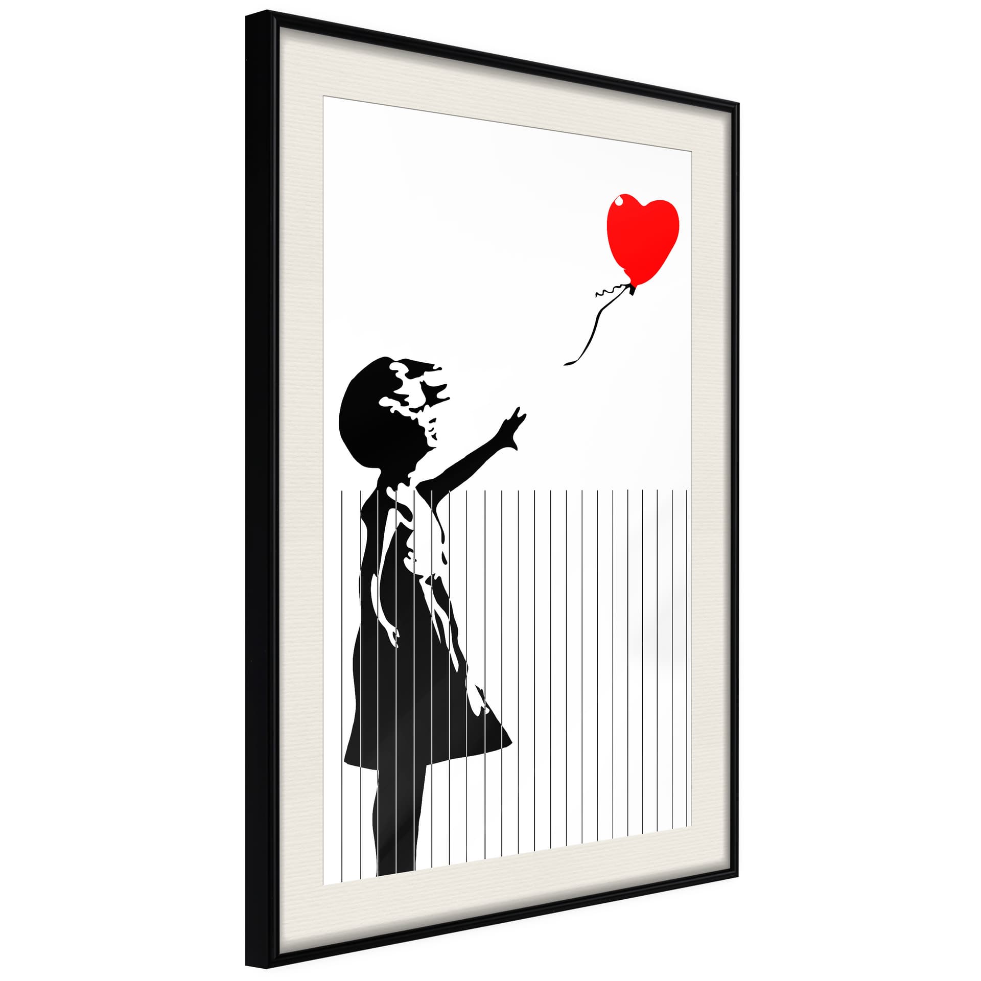 Plakat - Banksy: Love is in the Bin (rozmiar 40x60, wykończenie Rama złota z passe-partout)