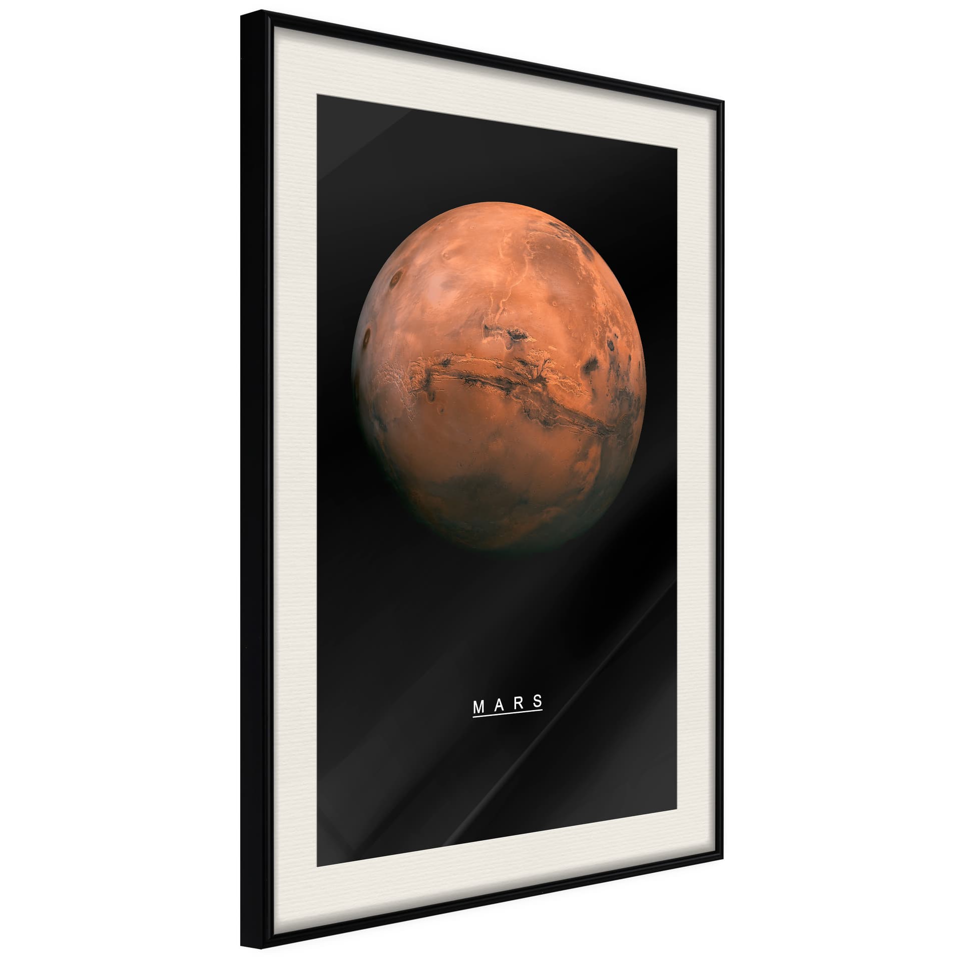 Plakat - Układ słoneczny: Mars (rozmiar 40x60, wykończenie Rama złota z passe-partout)