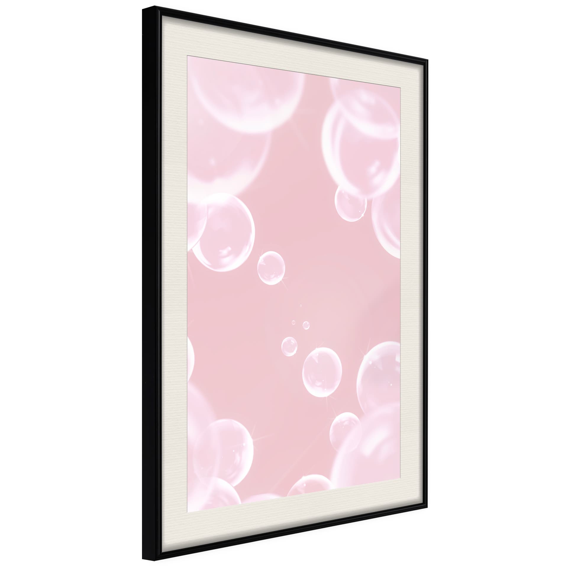 Plakat - Bąbelkowa rozkosz (rozmiar 40x60, wykończenie Rama złota z passe-partout)