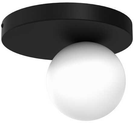Nowoczesna lampa sufitowa BIBIONE, MLP8389, czarna z białym kloszem, 1x25W G9