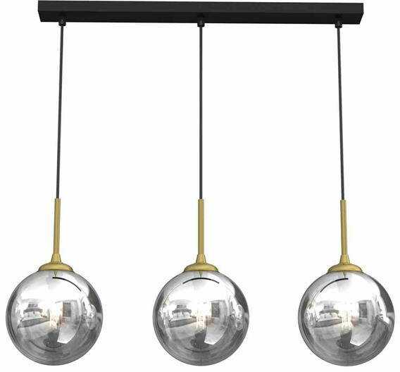 Stylowa lampa wisząca REFLEX MLP8415, czarny/złoty, 3x40W E14