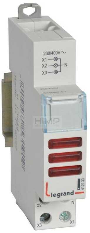 Legrand Polska Sp. z o.o. LAMPKA SYGNALIZACYJNA LED POTRÓJNA L 433 CZERW