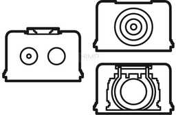 Legrand Zestaw dawikw do pojedynczej puszki natynkowej - Sistena Life 776184