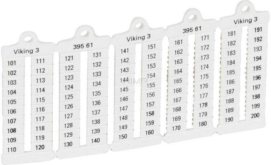 Legrand Płytki oznaczników VIKING3 szerokość 5mm 101-250 pionowe 039561 1000szt. 039561