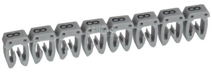 Legrand Oznacznik CAB3 4-6mm2 cyfra 8 szary 038238 800szt. 038238