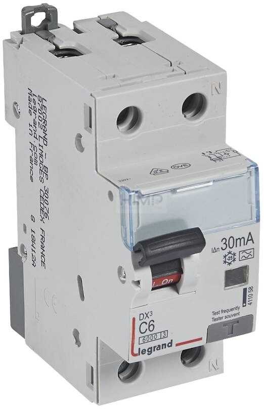 Legrand WYŁĄCZNIK RÓŻNICOWONADPRĄDOWY P 312 2P C 6A 30MA TYP A SERII DX3, 411058
