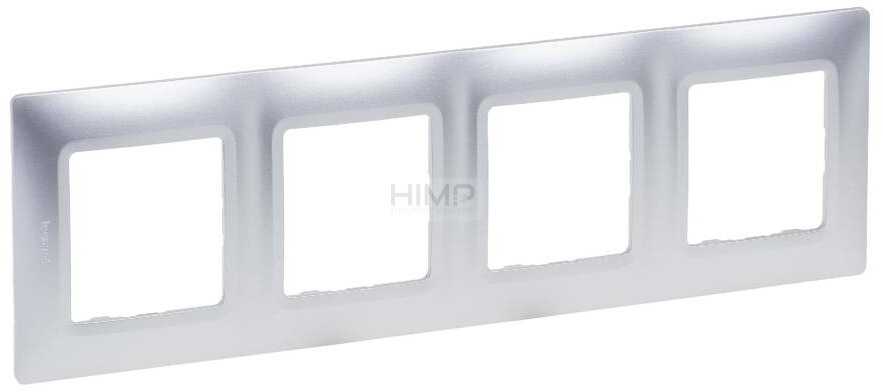 Legrand Ramka poczwórna Niloe Selection 762014 aluminium