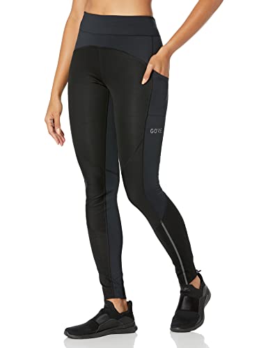 GORE WEAR damskie spodnie do biegania, R5, GORE-TEX INFINIUM czarny/neon żółty XS