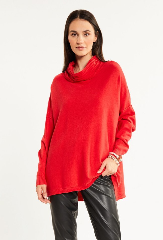 Sweter damski z golfem - Monnari