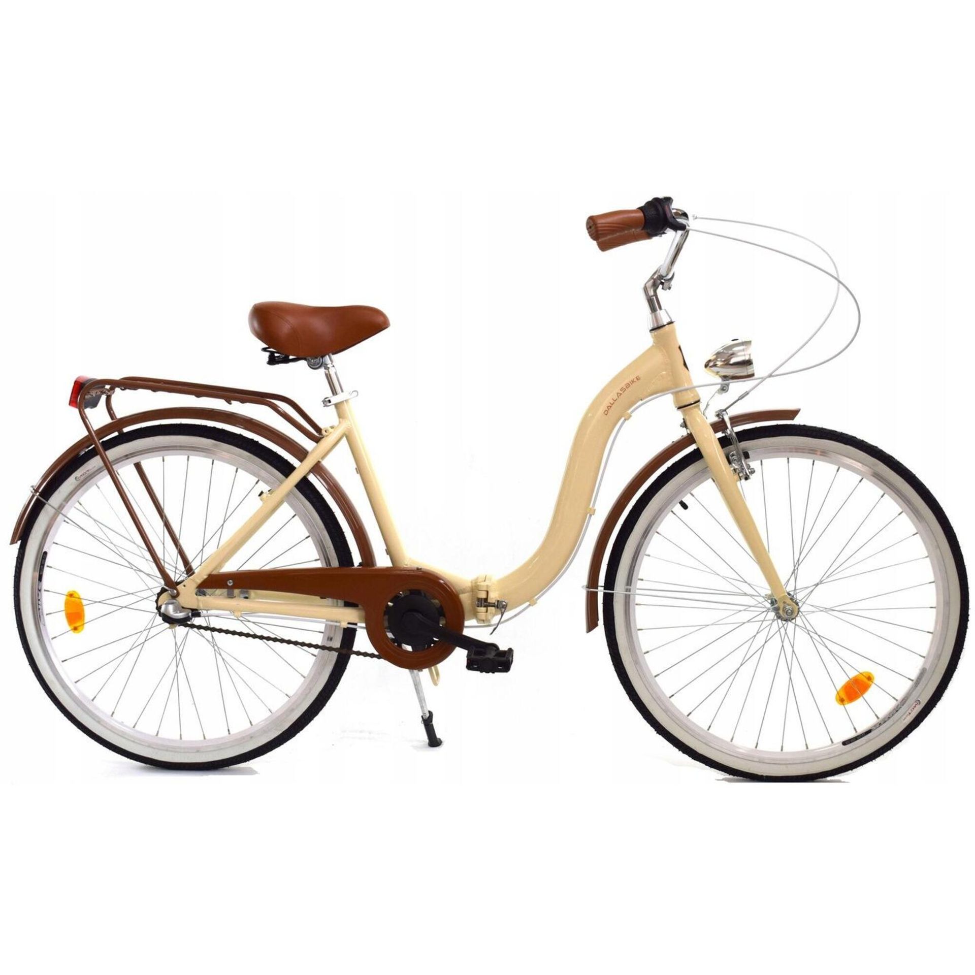 Dallas Bike Składak Alu 3Spd 28 cali Kremowy z Brązem