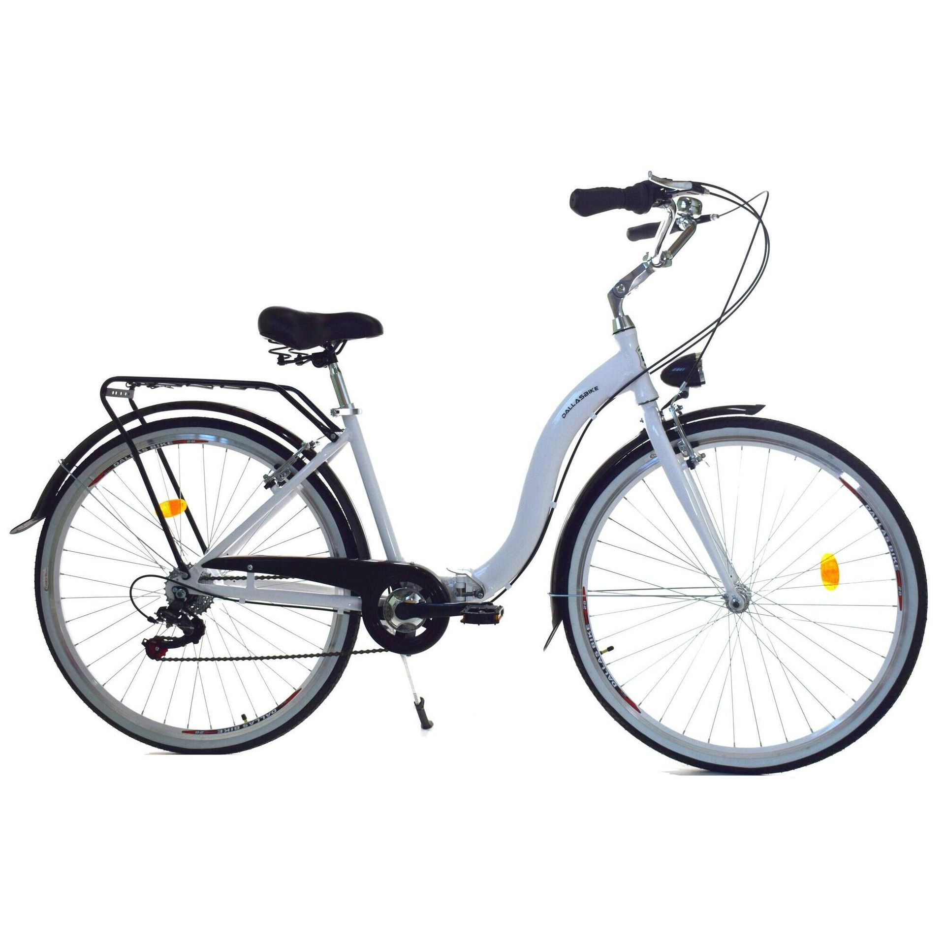 Dallas Bike Składak Alu 7Spd 28 cali Biały z Czarnym