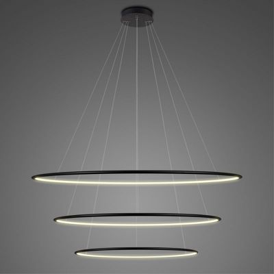 Altavola Design Ledowe Okręgi lampa wisząca 130W czarna LA075/P_100_in_3k_black