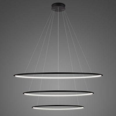 Altavola Design Ledowe Okręgi lampa wisząca 91W czarna LA075/P_100_in_4k_black_dimm