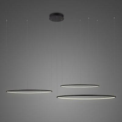 Altavola Design Ledowe Okręgi lampa wisząca 91W czarna LA075/CO3_100_in_4k_black_dimm