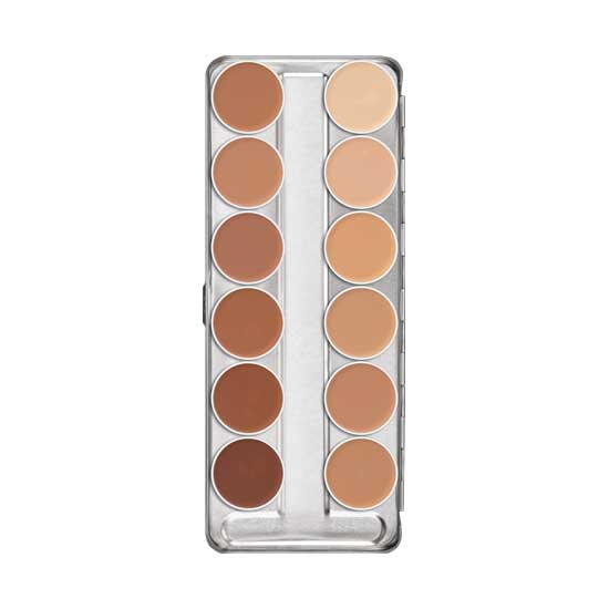 Kryolan Dermacolor Camouflage Creme Paleta 12 kol. kamuflaży (kolor D1W-D12W) 40 g