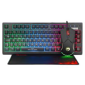 Klawiatura i mysz Marvo CM310 CZSK s podložkou pod myš (CM310 CZSK) Czarna